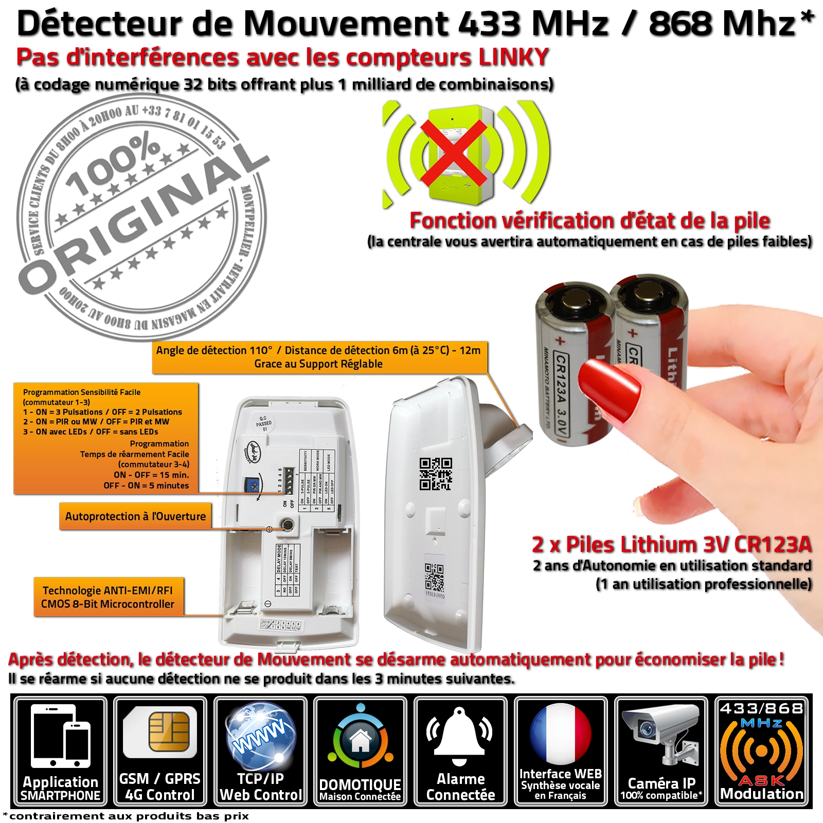 Détecteur DT-81R DMT : protection des espaces avec bi-technologie PIR/MW.