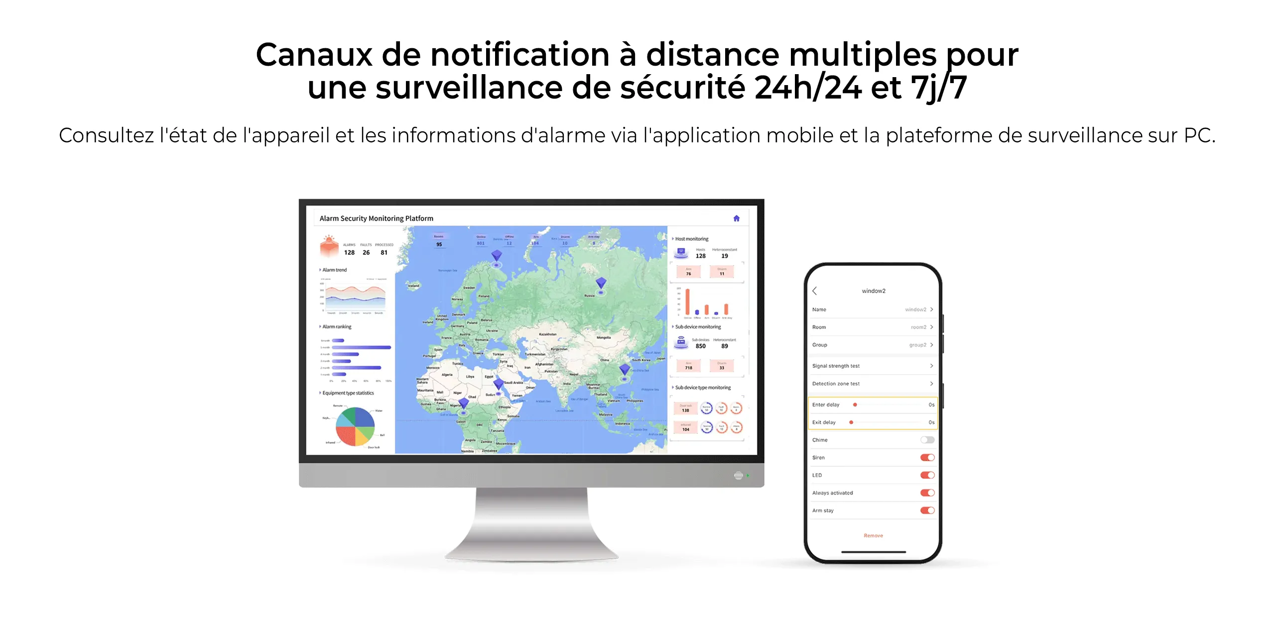 Surveillance 24h/24 avec le détecteur LH-606FK pour une sécurité renforcée.