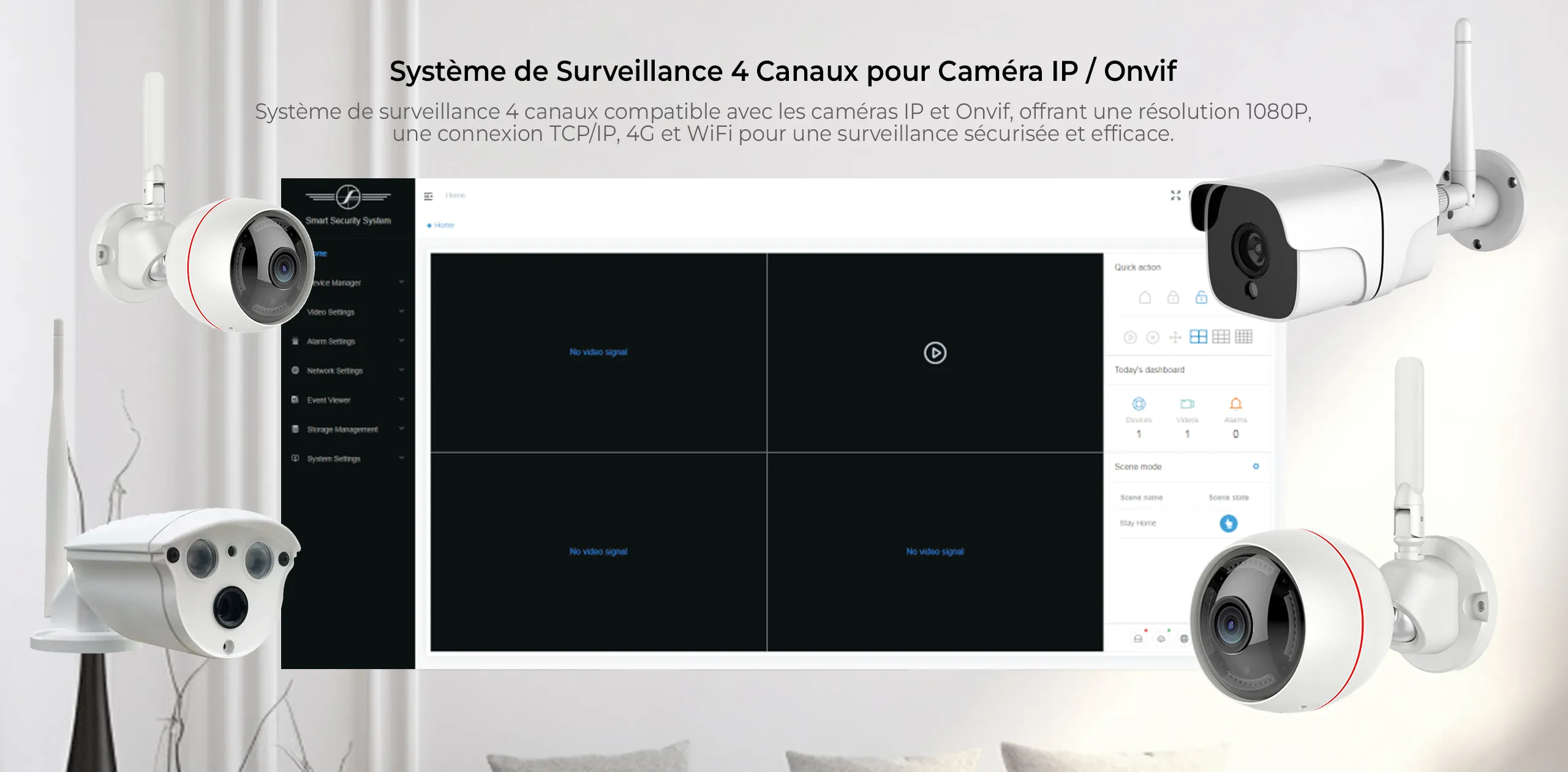 Contrôle à distance de votre alarme via application mobile intuitive.