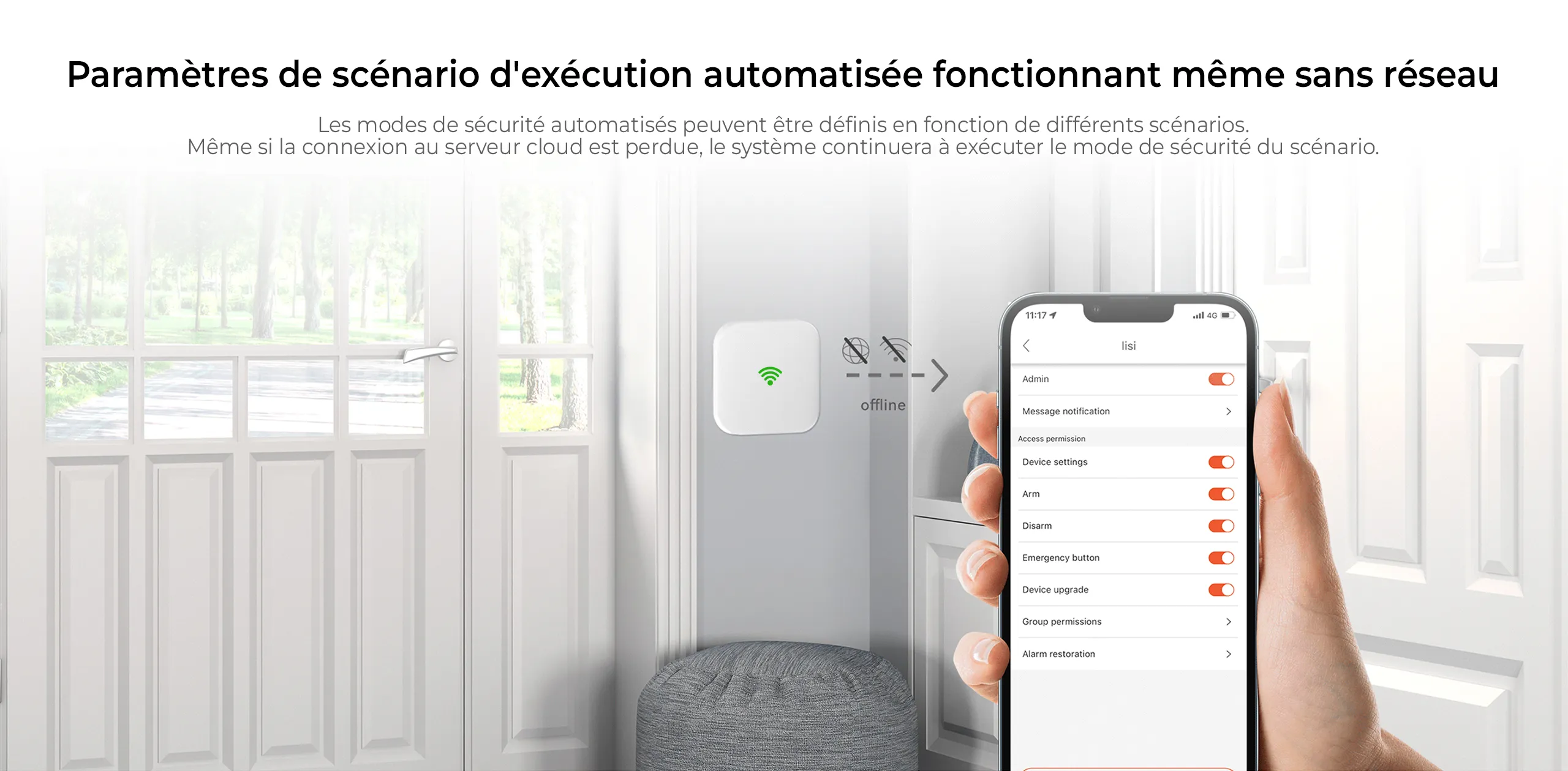 Modes de sécurité automatisés du MA-IV fonctionnant même sans réseau