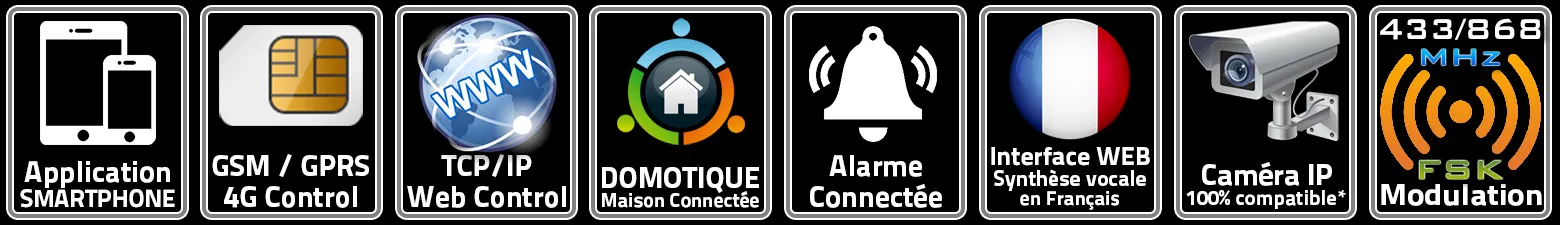 Alarme connectée Meian MA-IV, surveillance avancée pour une sécurité optimale.